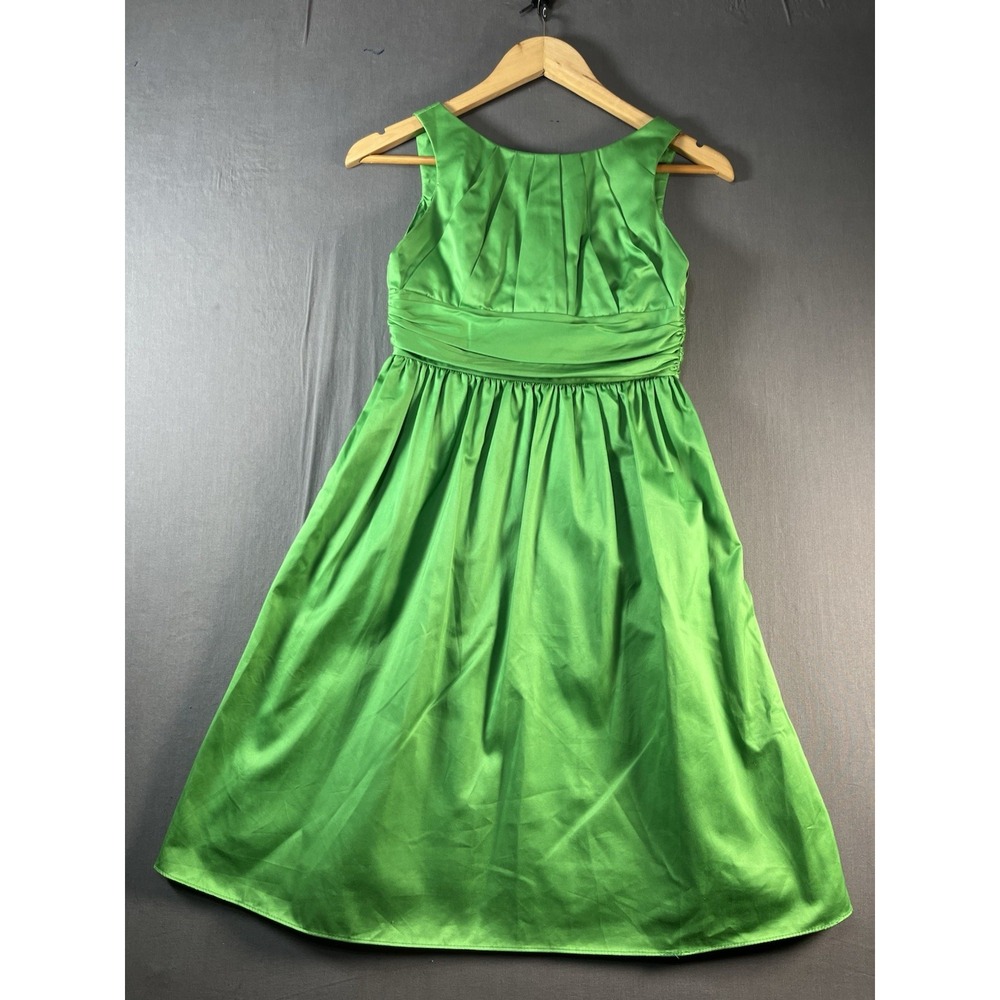 Davids Bridal Womens Green Bridesmaid Ruched Dress